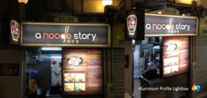 aluminum lightbox signage