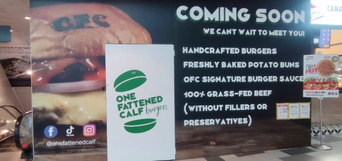 Hoarding vinyl sticker signage