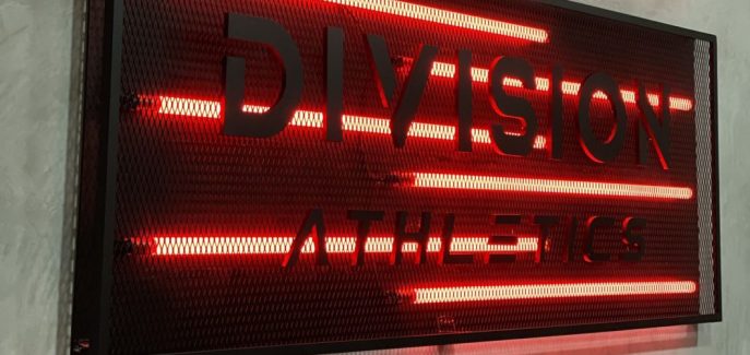 division neon sign