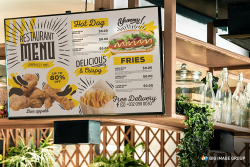 Projects Digital menu installed in a restaurant in Singapore by Big Image Group