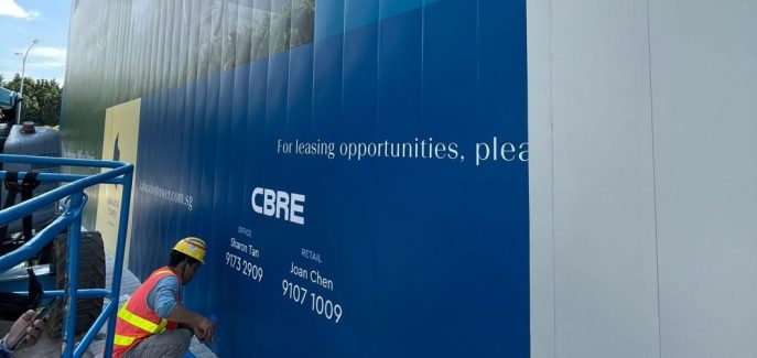 construction outdoor hoarding sticker