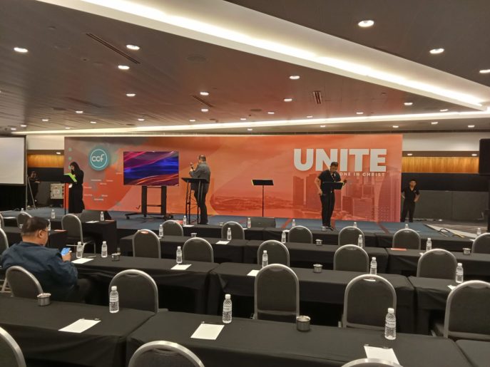 christian covenant fellowship event backdrop