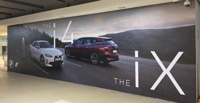 BMW carpark wall vinyl sticker
