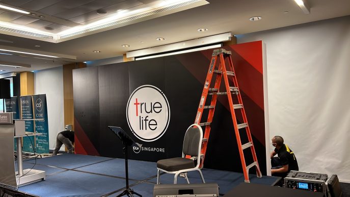 christian covenant fellowship event backdrop