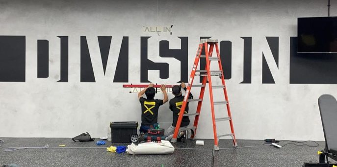 DIVISION wall vinyl die cut