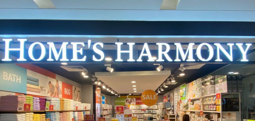 Home's Harmony store front lit