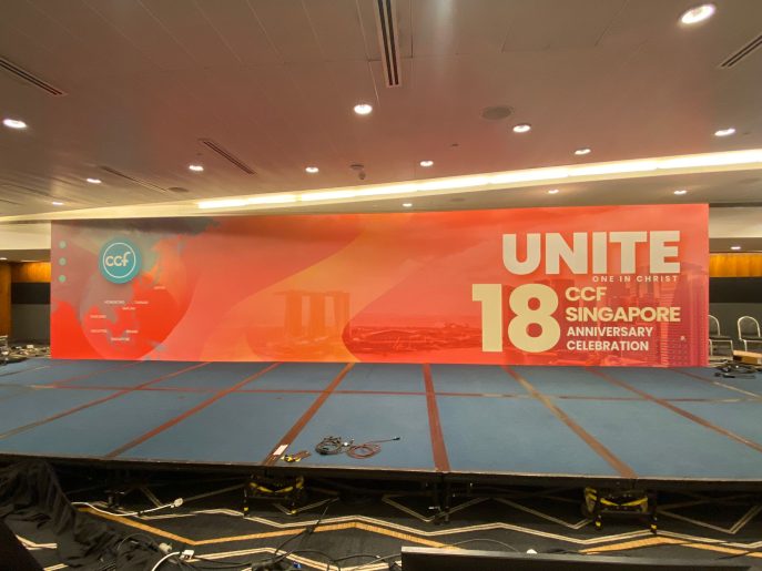 christian covenant fellowship event backdrop