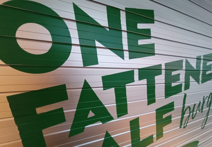 one fattened calf burgers shutter stickers