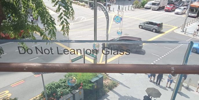 Do Not Lean On Glass stickers