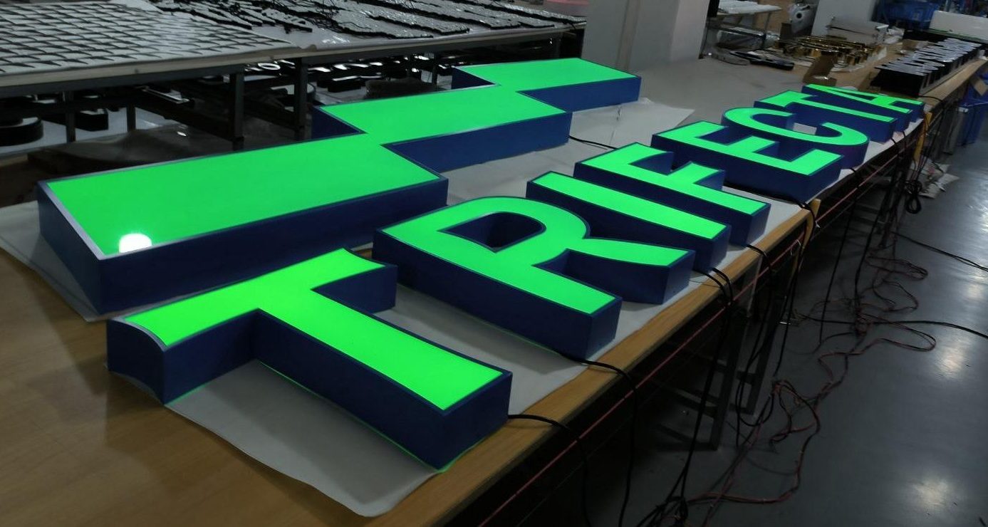Trifecta lighted RGB signage
