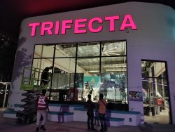 TRIFECTA lighted RGB facade signage