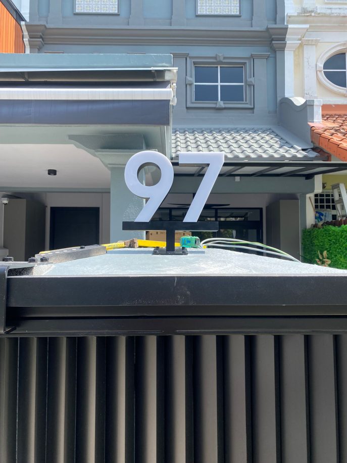 House number signage