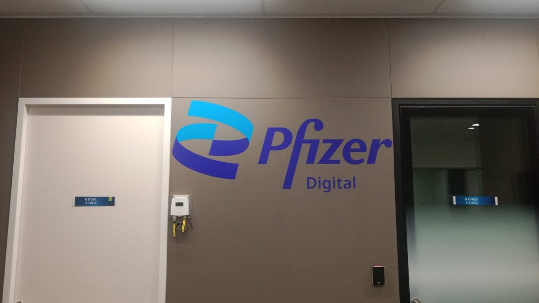 Pfizer Asia Singapore Front-lit Facade Sign