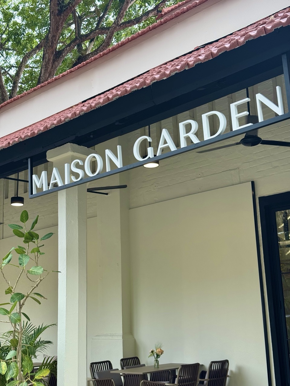 Maison Garden main entrance signage
