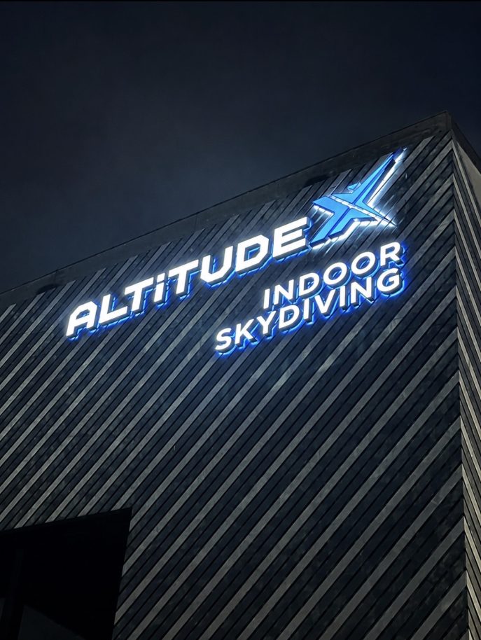 Indoor Skydive Singapore | AltitudeX Experience Building Signage