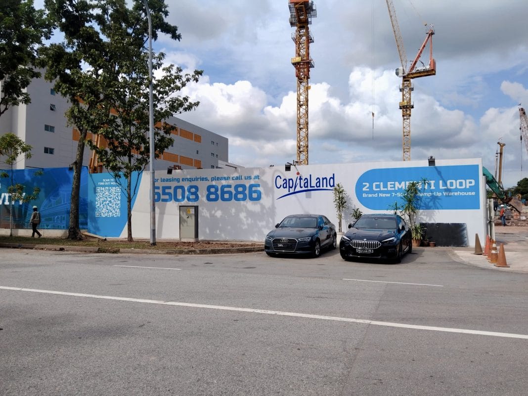 Hoarding stickers at 2 Clementi Loop