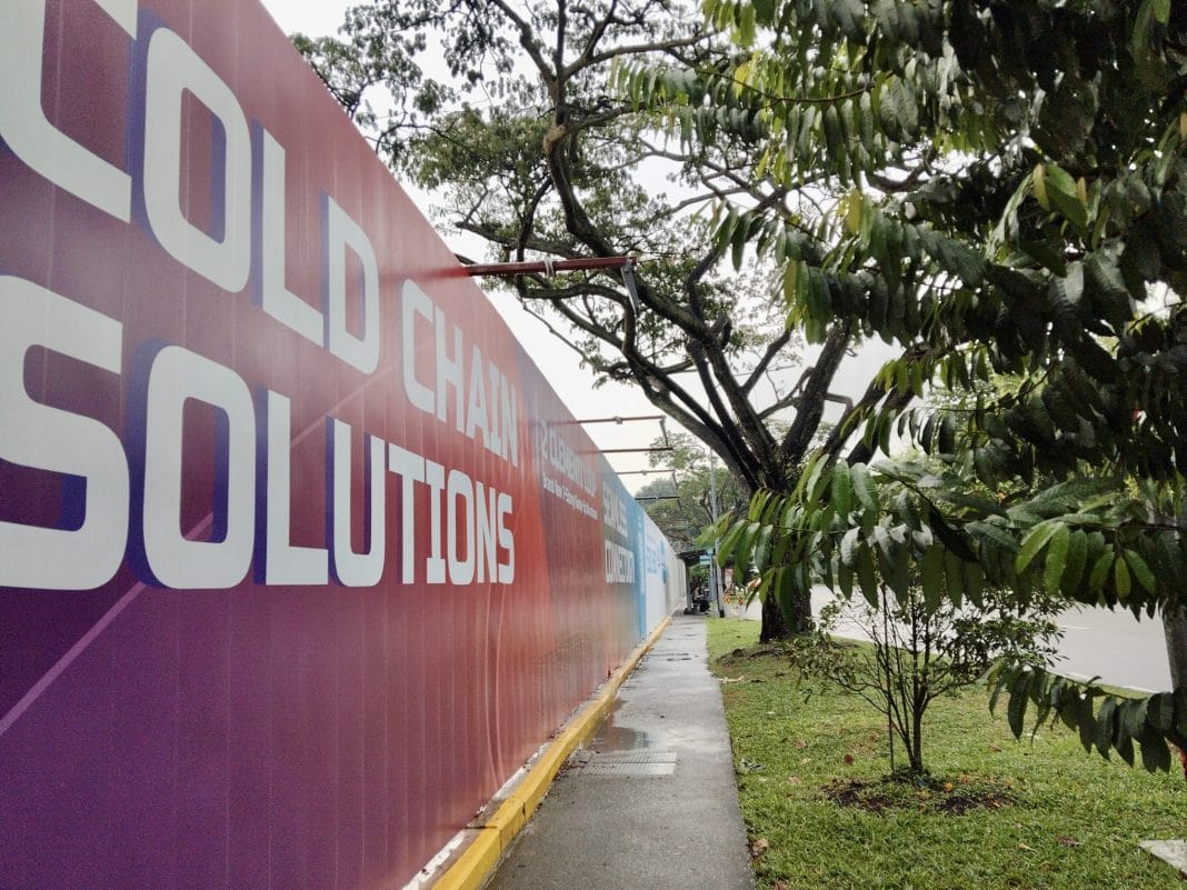 Hoarding vinyl prints installation at 2 Clementi Loop